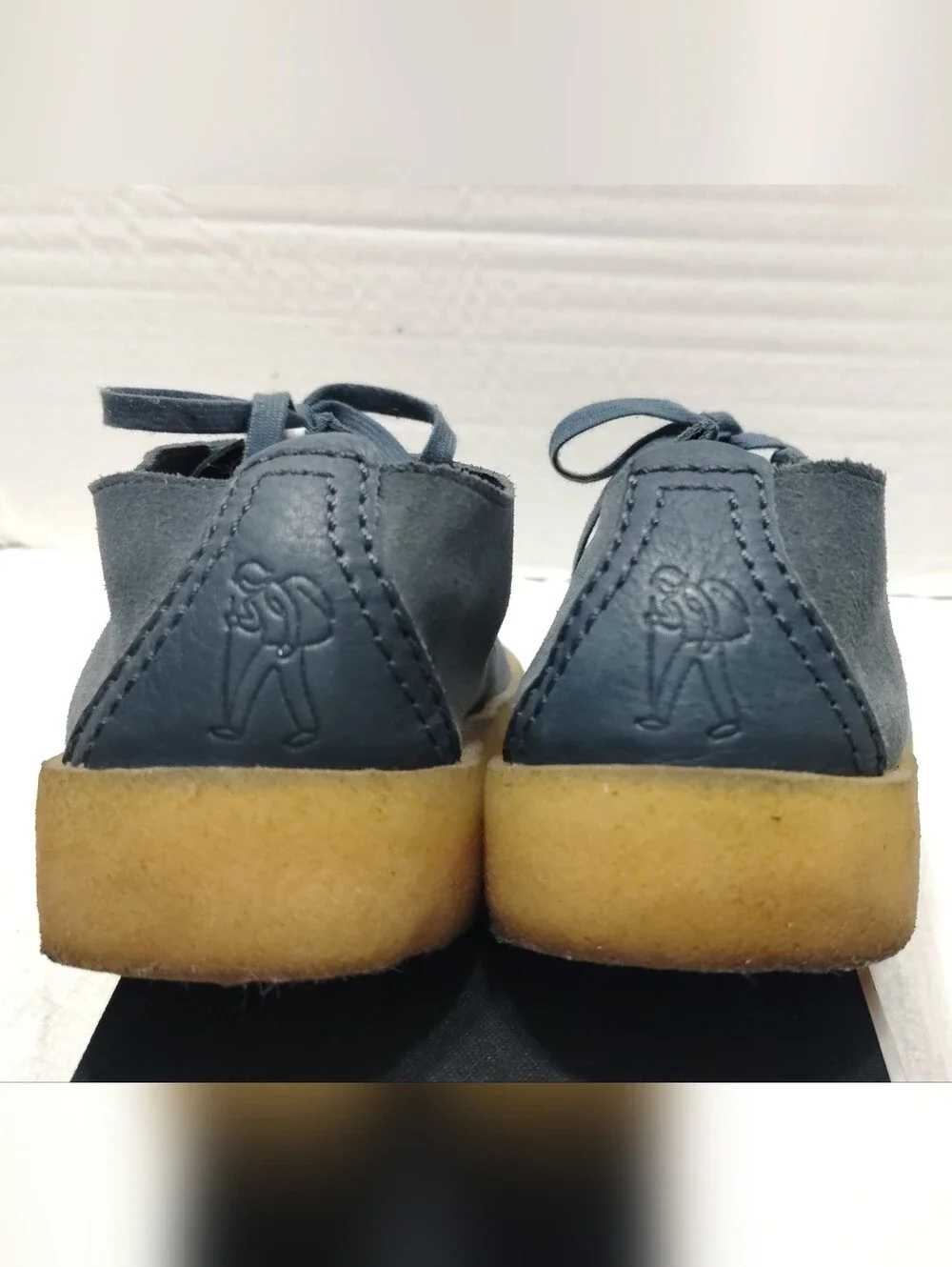 Clarks Original Trek Cup Stitch, Men # 10.5 US Blue Suede
